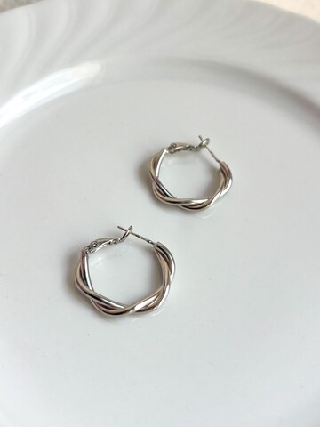 Kamakula Ohrringe 'Twisted Spiral'‌ in Silber