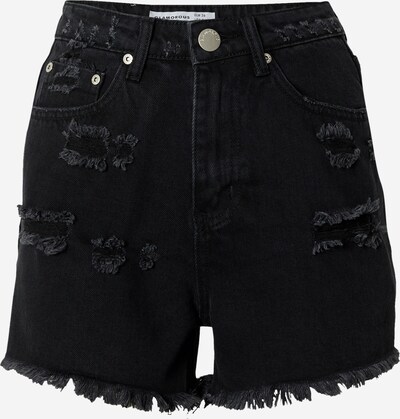 GLAMOROUS Shorts in black denim, Produktansicht