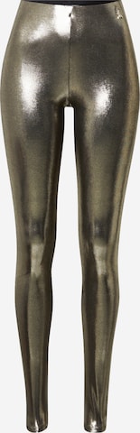 PATRIZIA PEPE Скинни Леггинсы в Золотой: спереди