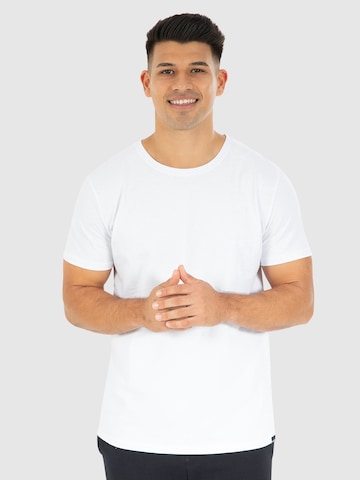 Smilodox T-Shirt 'Karry' in Weiß: Vorderseite