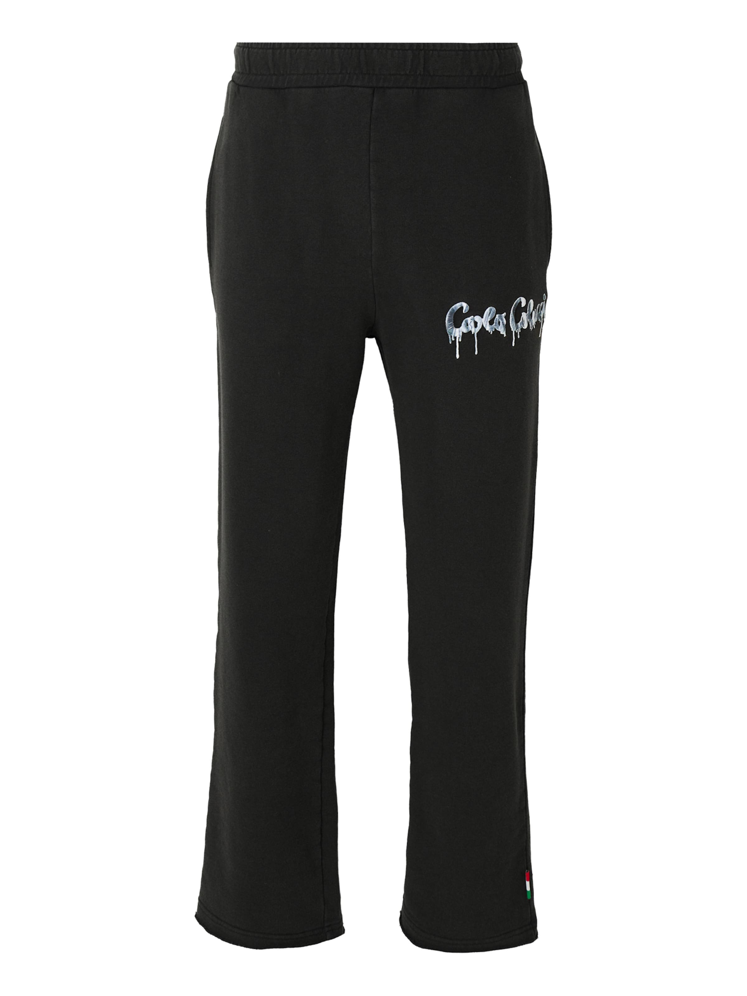 Regular Pantalon 'Epifani' Carlo Colucci en noir : devant