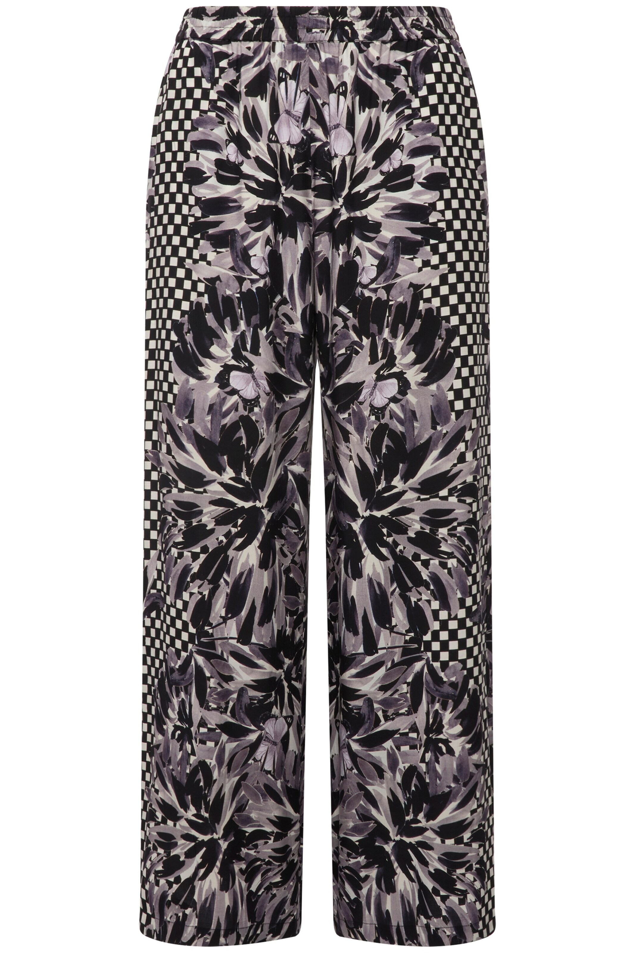 Ulla Popken Wide Leg Hose in Mischfarben: Vorderseite