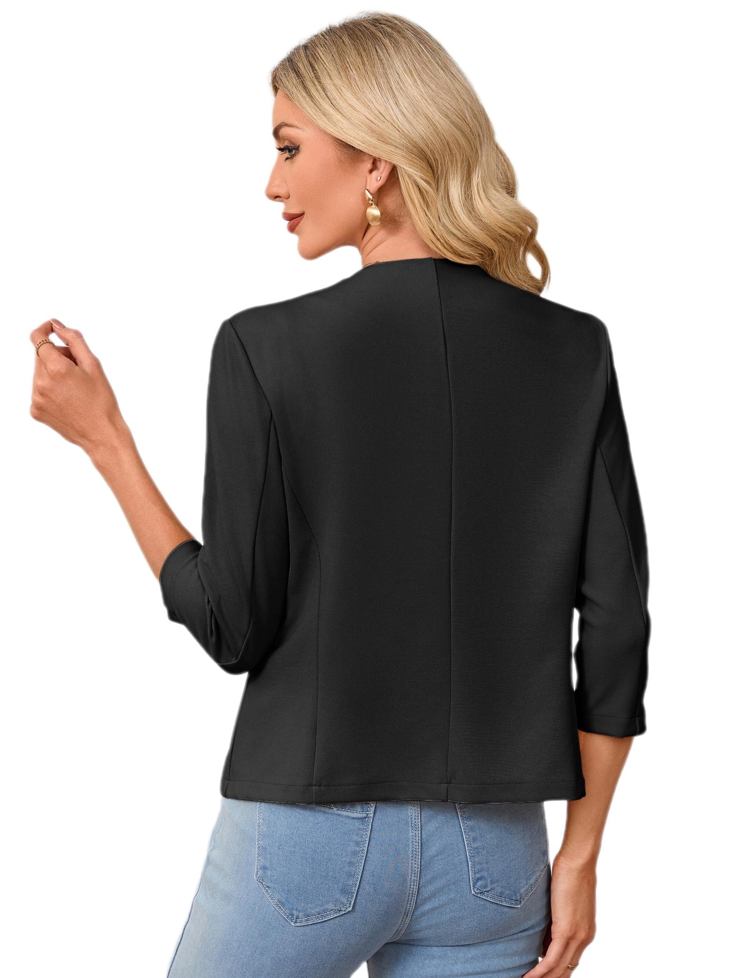 Yesfashion Marynarka w kolorze czarny