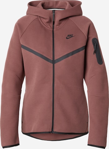Nike Sportswear Кофта на молнии 'TECH FLEECE 2' в Красный: спереди