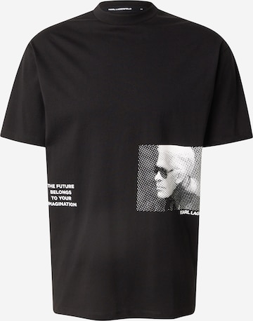 Karl Lagerfeld - Camiseta en negro: frente