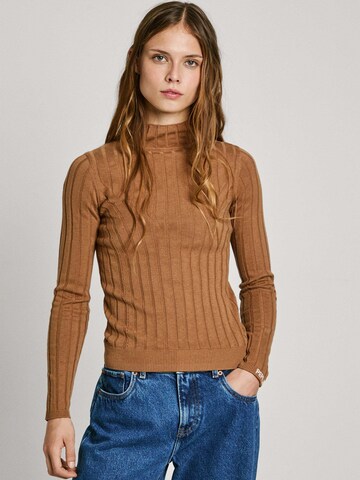 Pull-over ' IZABEL ' Pepe Jeans en beige : devant