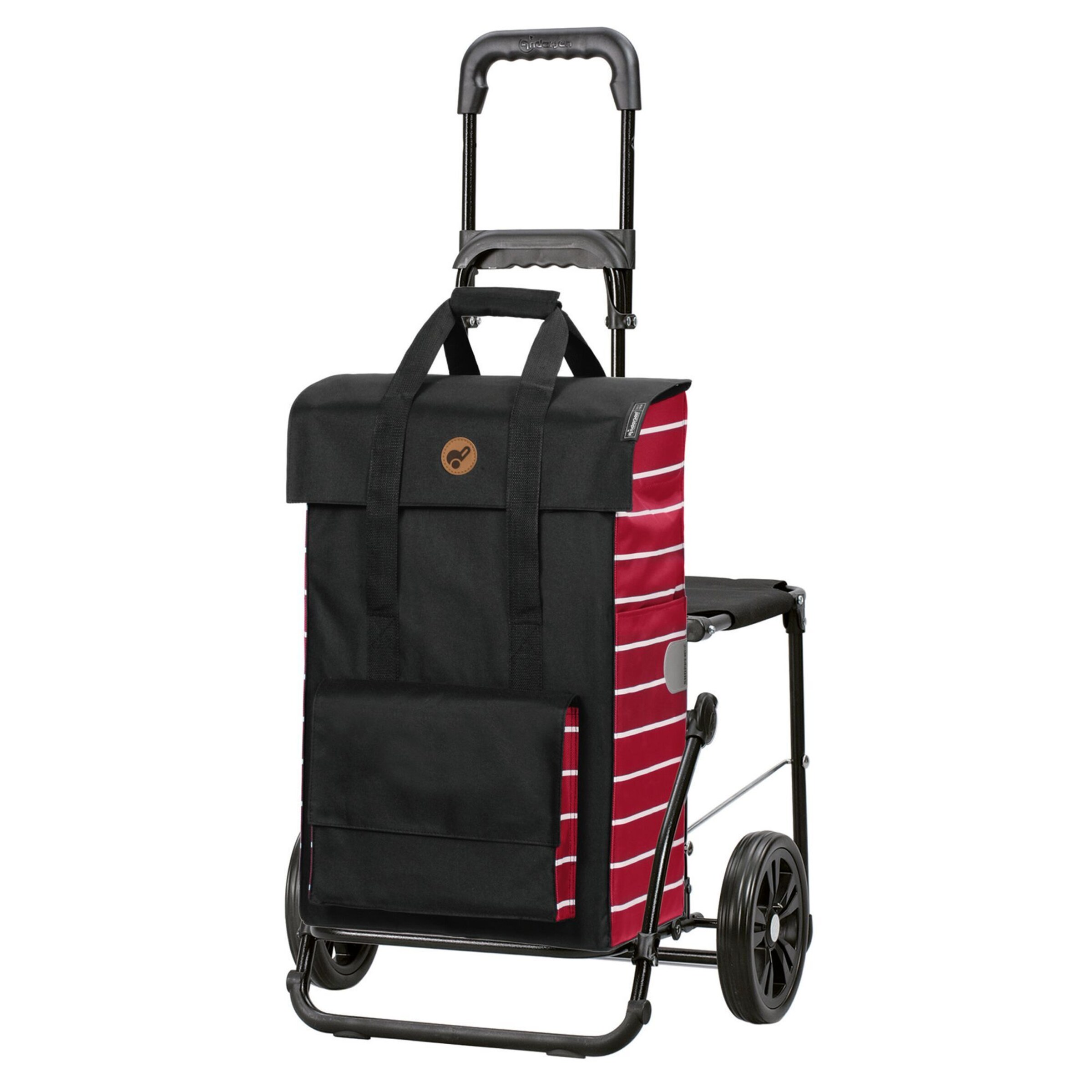 Andersen Shopper Trolley 'Jella' in Zwart: voorkant