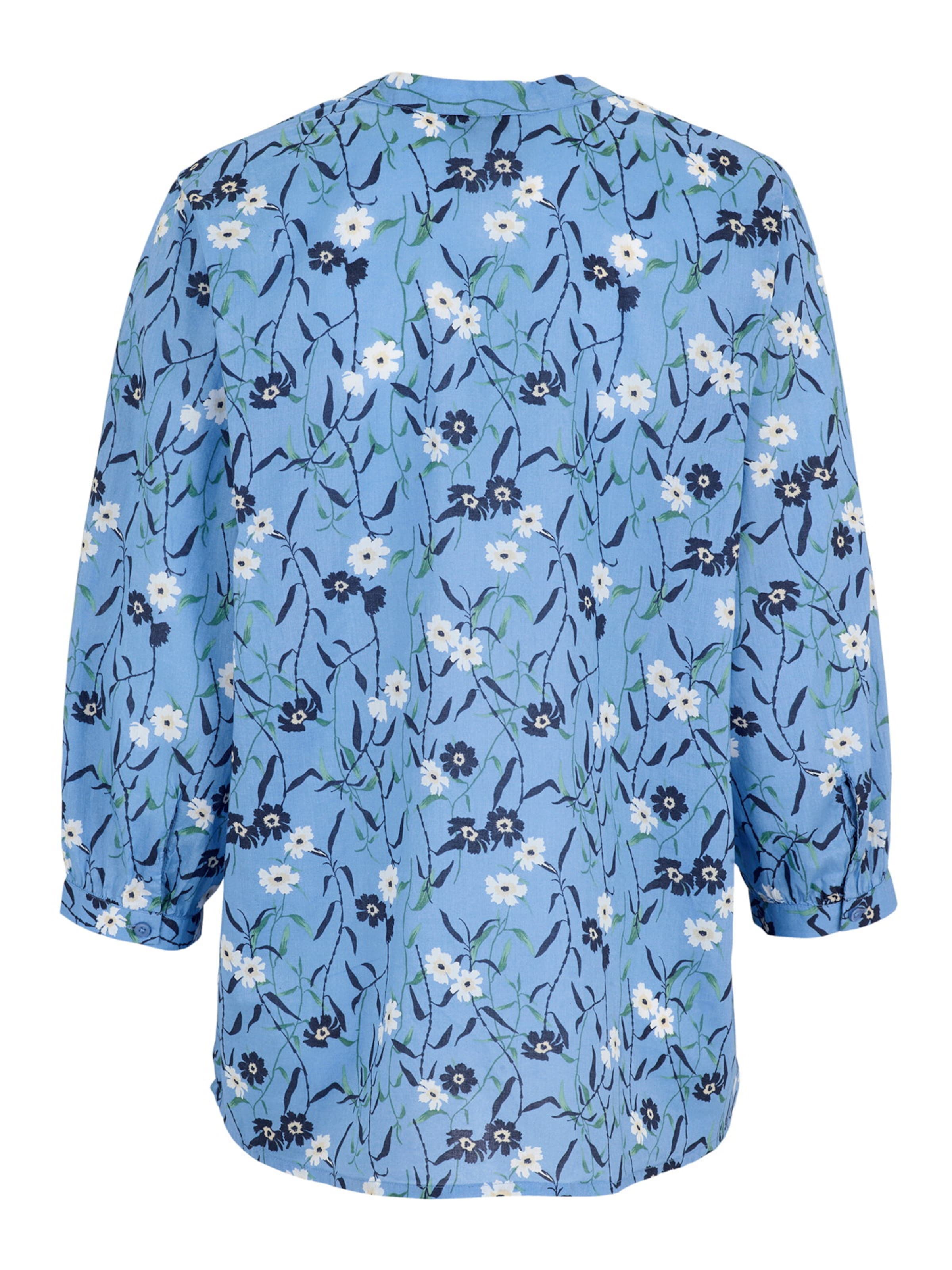 Cellbes of Sweden Gewebte Tunika mit einem Blumen-Muster in Blau
