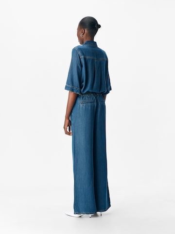 OBJECT Wide Leg Jeans 'OBJFRAME LISA' in Blau