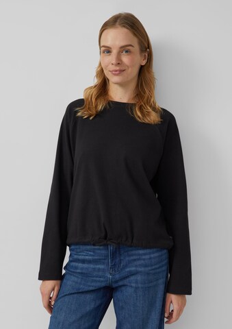 s.Oliver Sweatshirt in Zwart: voorkant