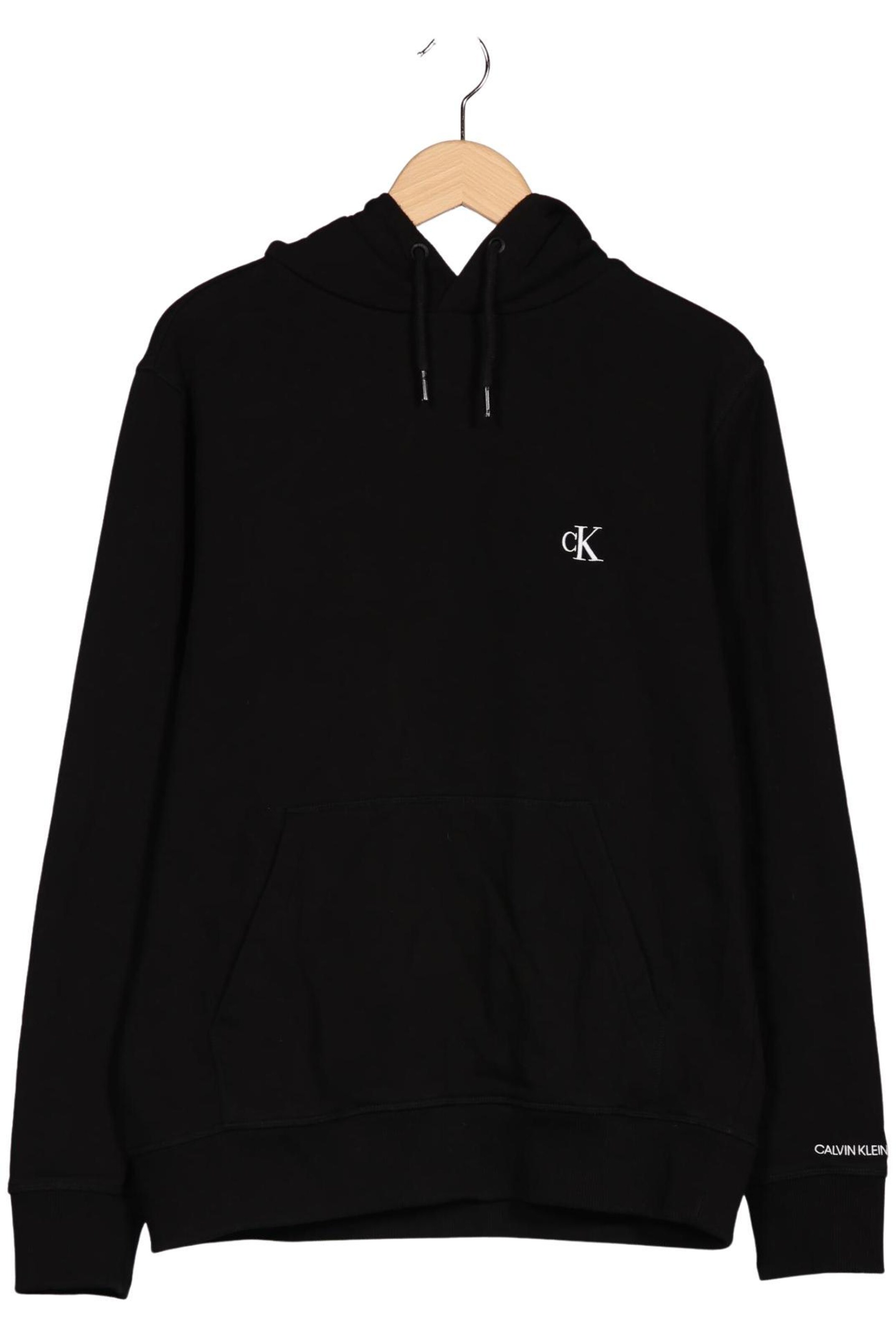 Calvin Klein Jeans Sweatshirt & Zip-Up Hoodie in L in Black: front