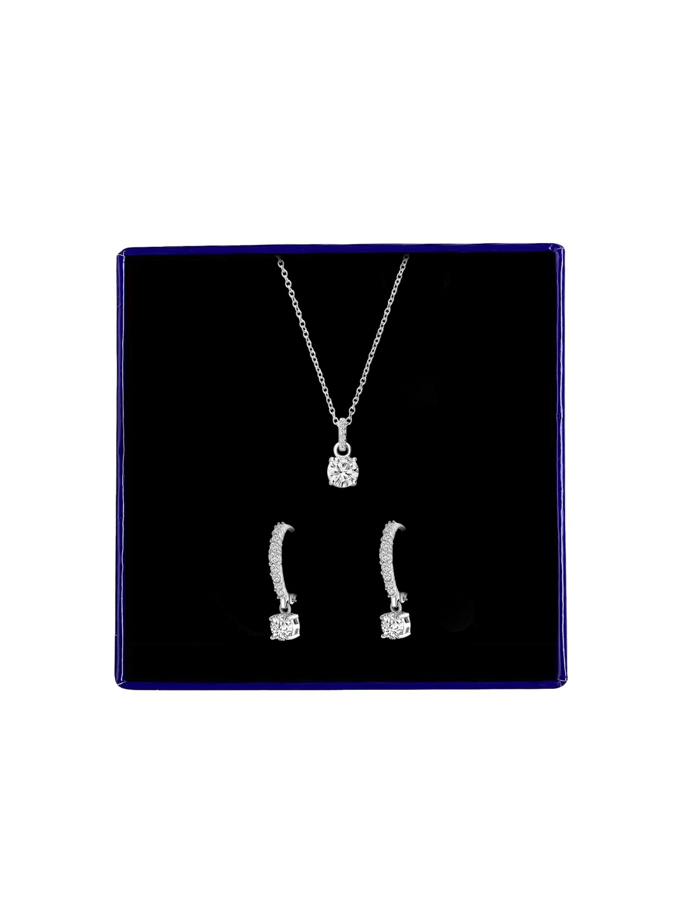 Lucardi Jewelry set 'Klassisch' in Silver
