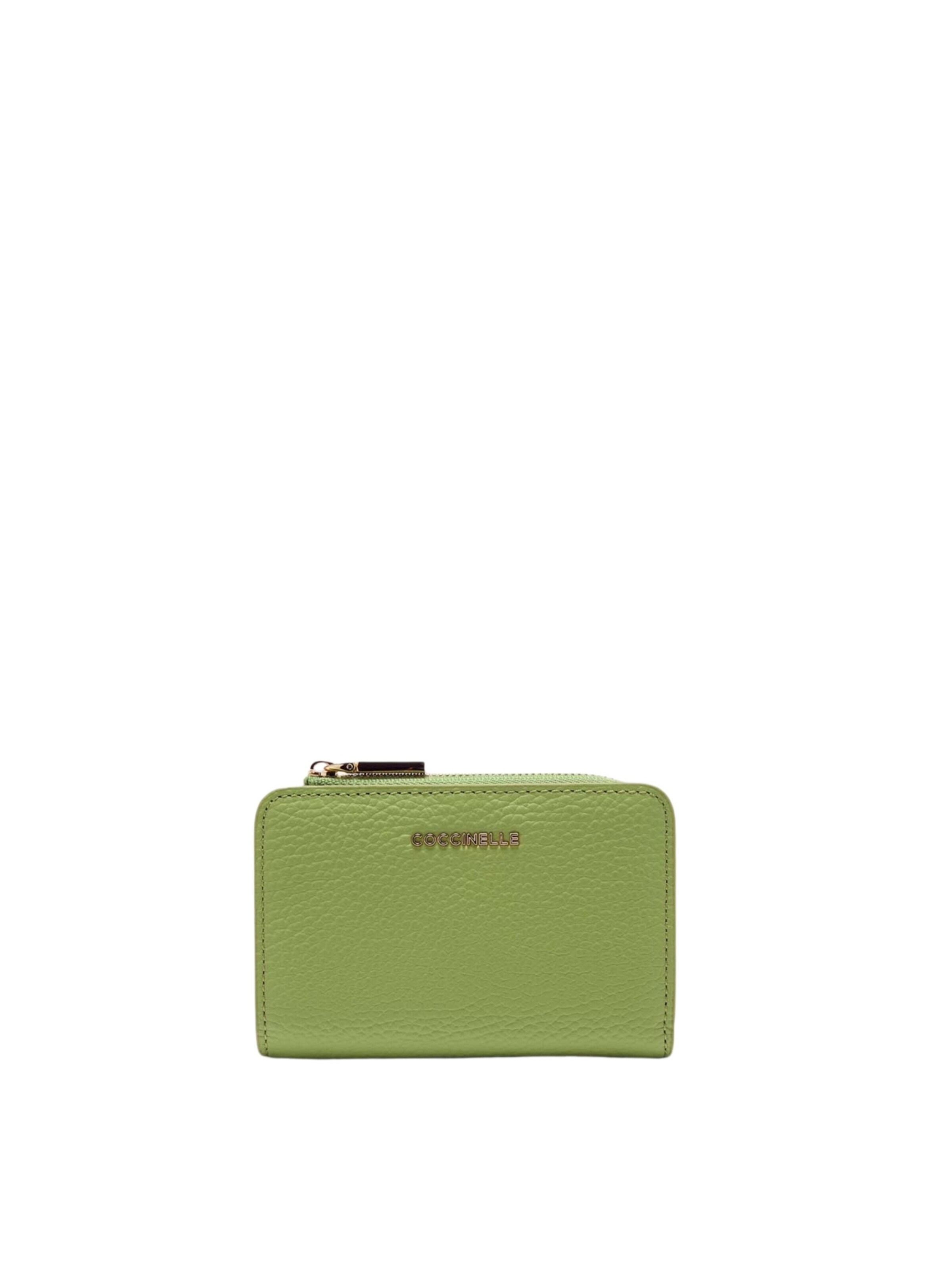 Coccinelle Wallet 'COCCINELLE METALLIC 3' in Green: front