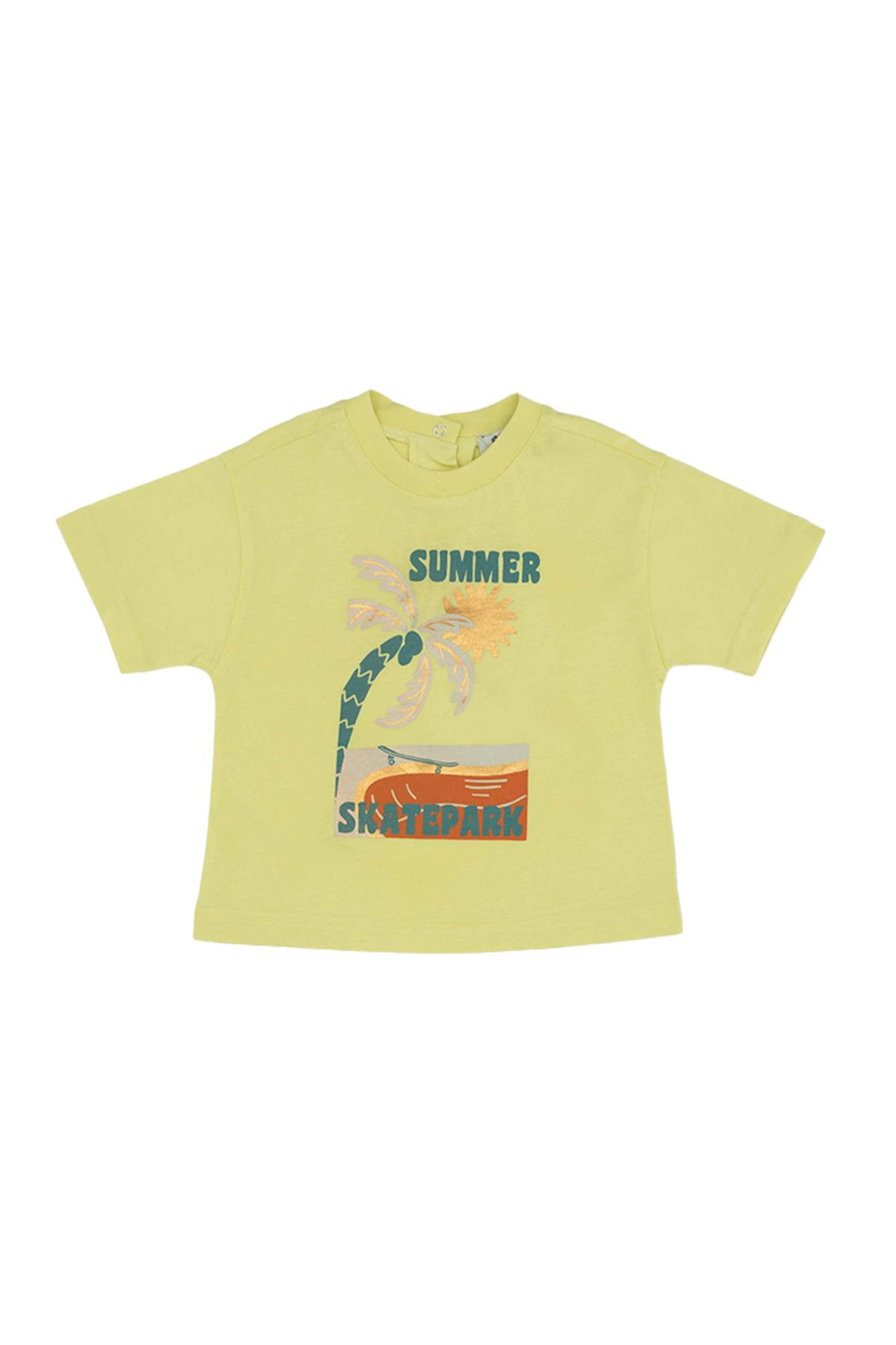 T-Shirt Panço en jaune : devant