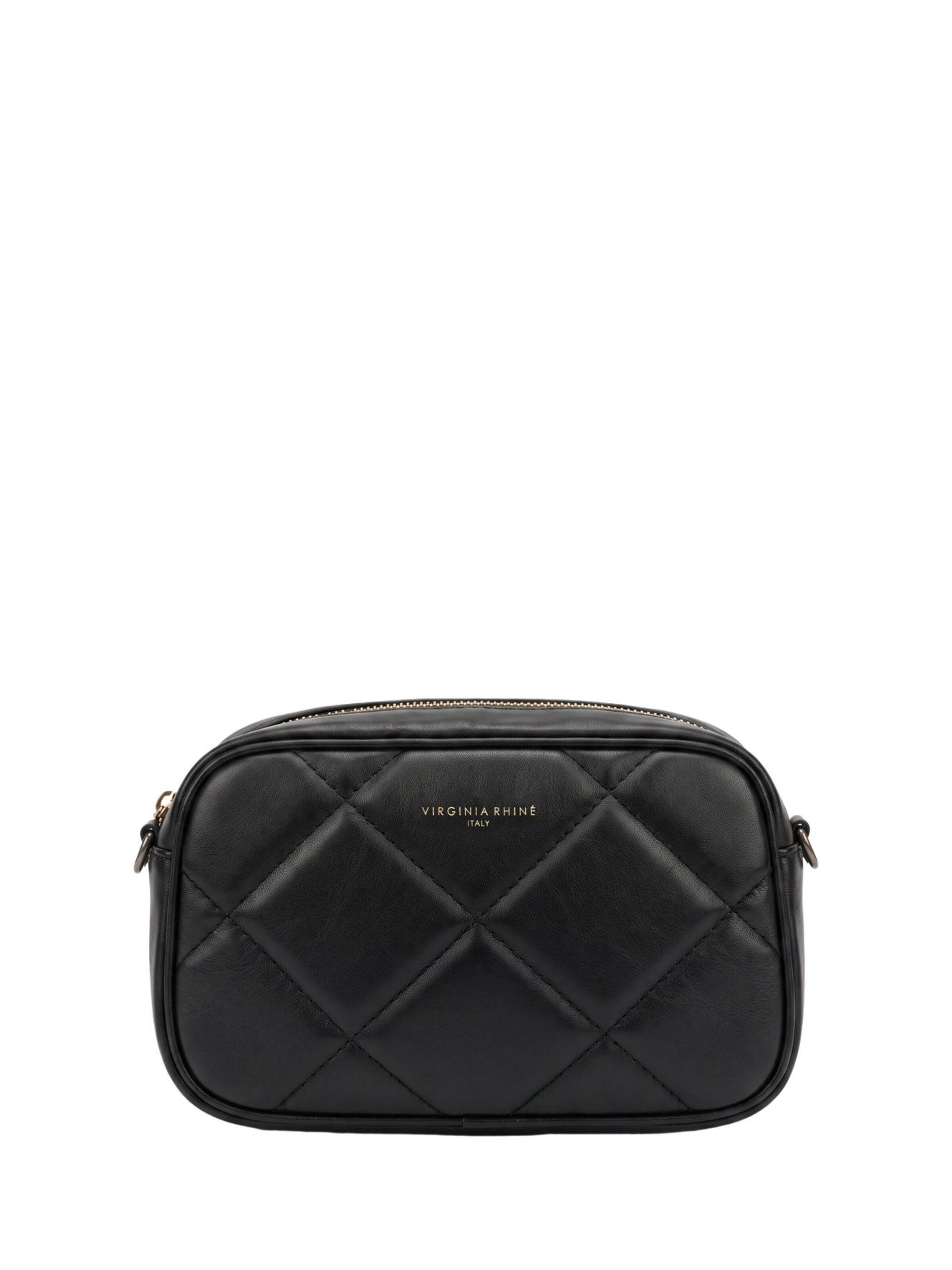 Borsa a tracolla 'Borsa a Tracolla Sauvage Leather Quilted Virginia Rhinè' di Virginia Rhinè in nero: frontale