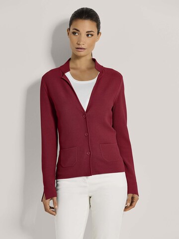 MADELEINE Gebreid vest in Rood: voorkant