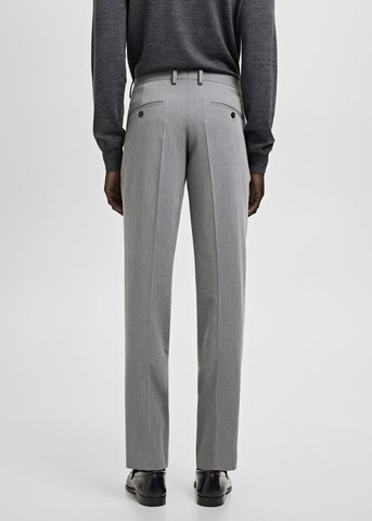 MANGO MAN Slim fit Pleated Pants 'Paris' in Grey