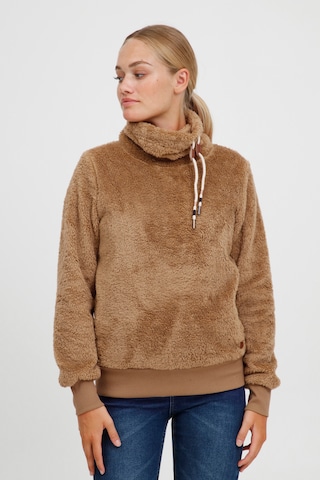 Oxmo Sweater 'ANNIKI' in Brown: front