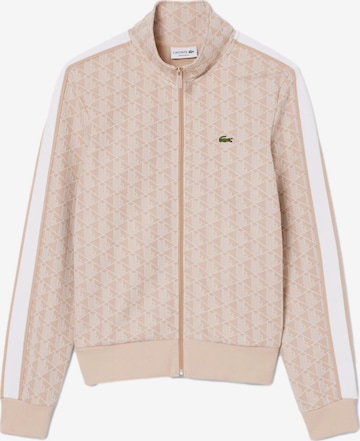 LACOSTE Sweatvest in Beige: voorkant