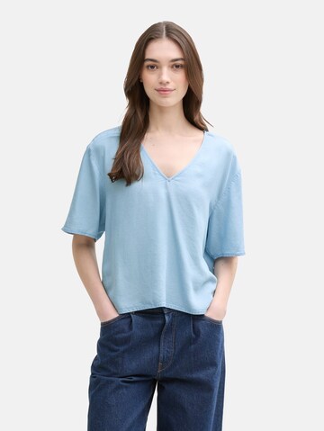 TOM TAILOR DENIM Blouse in Blue: front