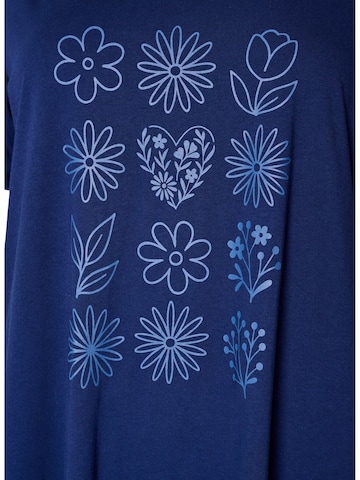 Chemise de nuit 'Mally' Zizzi en bleu