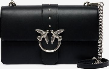 PINKO - Bolso de hombro 'Love One Classic St. Cl Vitello Seta' en negro: frente