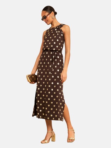 Robe love & roses en marron : devant