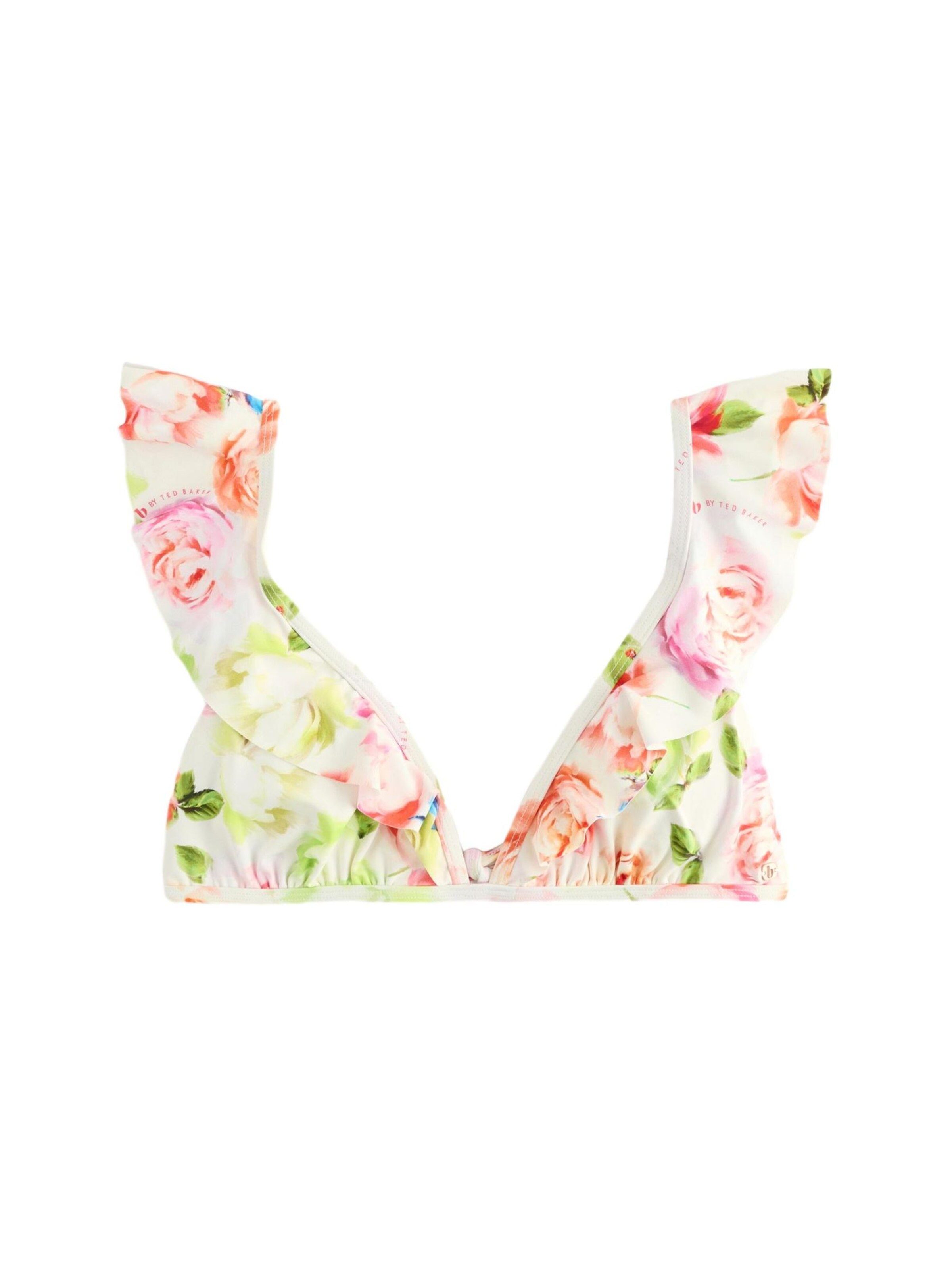 B by Ted Baker Triangel Bikinitop in Weiß: Vorderseite