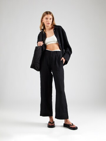 Gina Tricot Wide Leg Hose 'Denise' in Schwarz