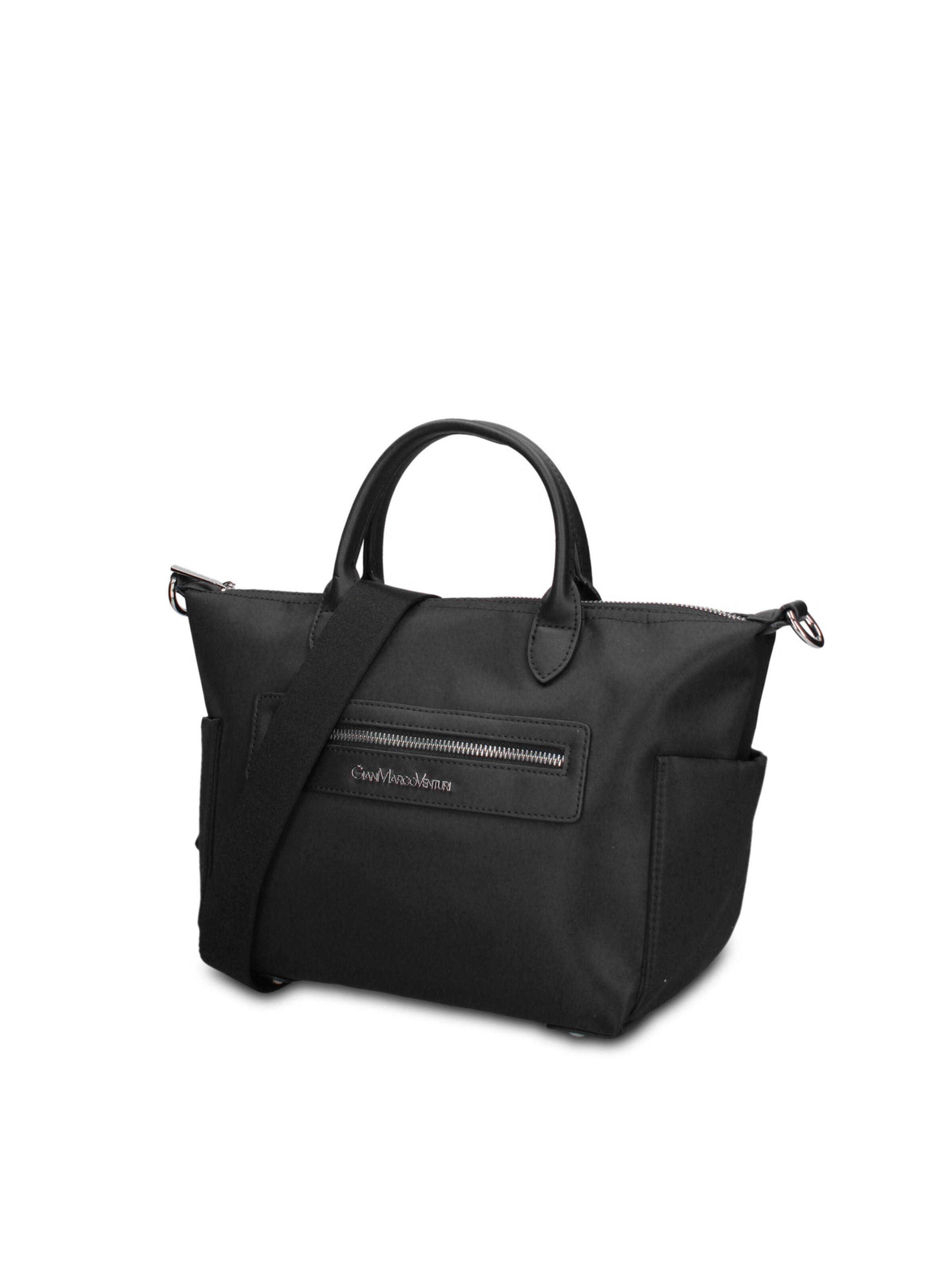Borsa a mano 'Borsa a Mano Donna Lunara Elite Vegan Leather - Versatile e Sostenibile' di GianMarco Venturi in nero: frontale