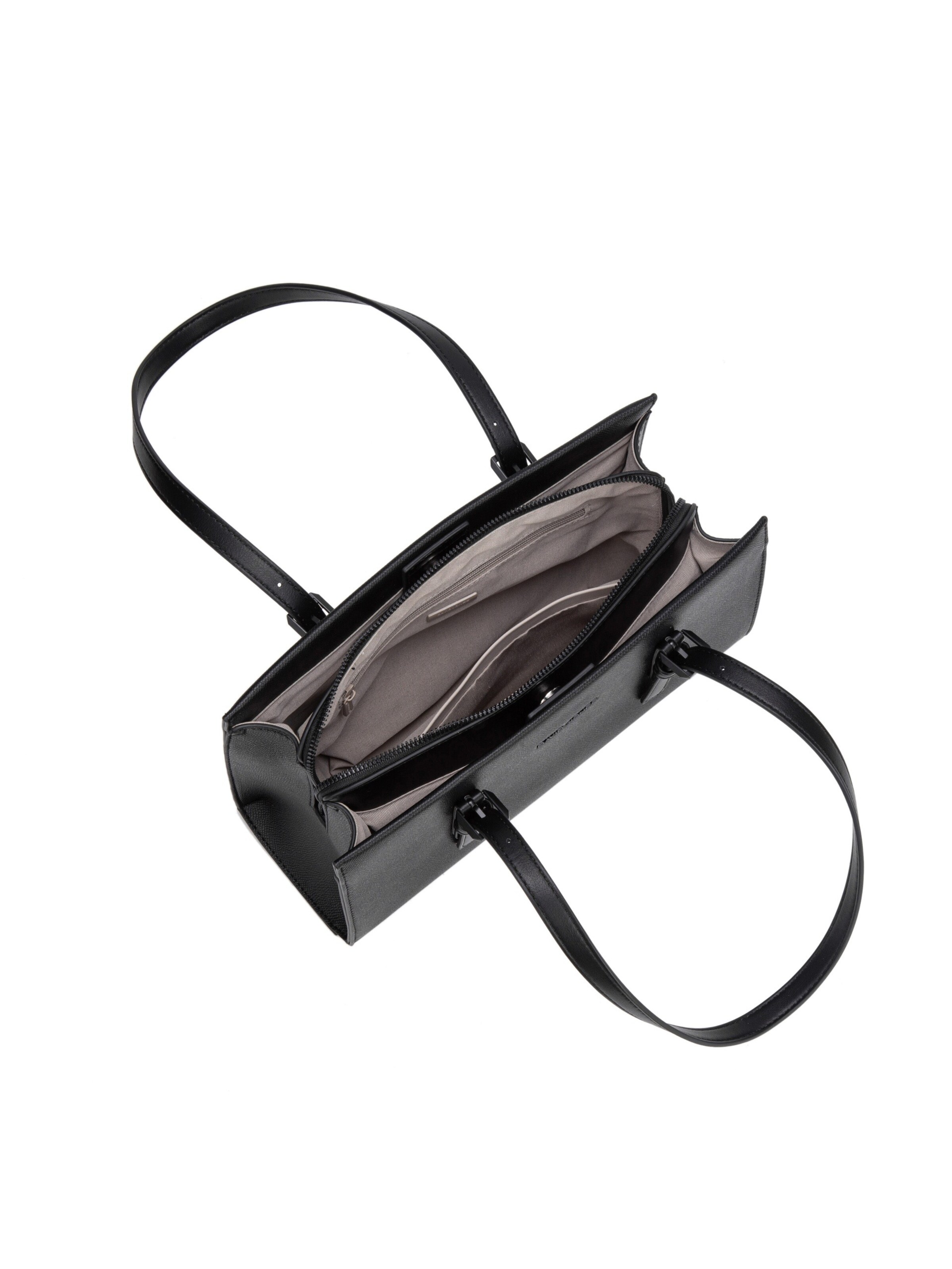 Borsa a spalla 'Borsa a spalla David Jones ecopelle Saffiano manici piatti regolabili' di David Jones in nero