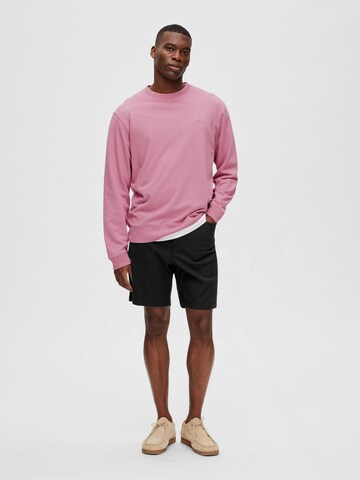 SELECTED HOMME Sweatshirt 'Soon' in Roze