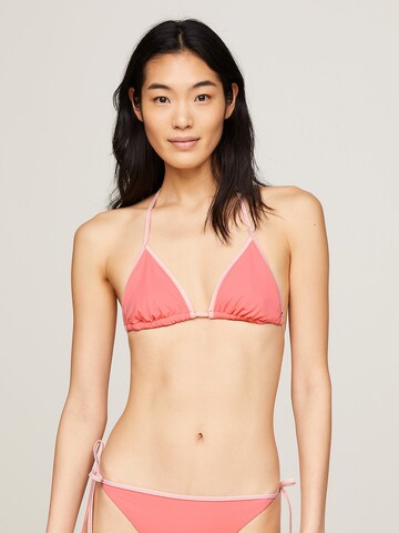 TOMMY HILFIGER Triangle Bikini Top in Pink: front