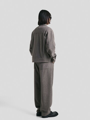 Baggy Pantalon à pince Bershka en gris