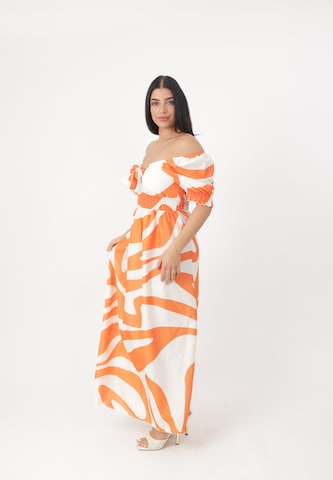 Elara Dress in Orange