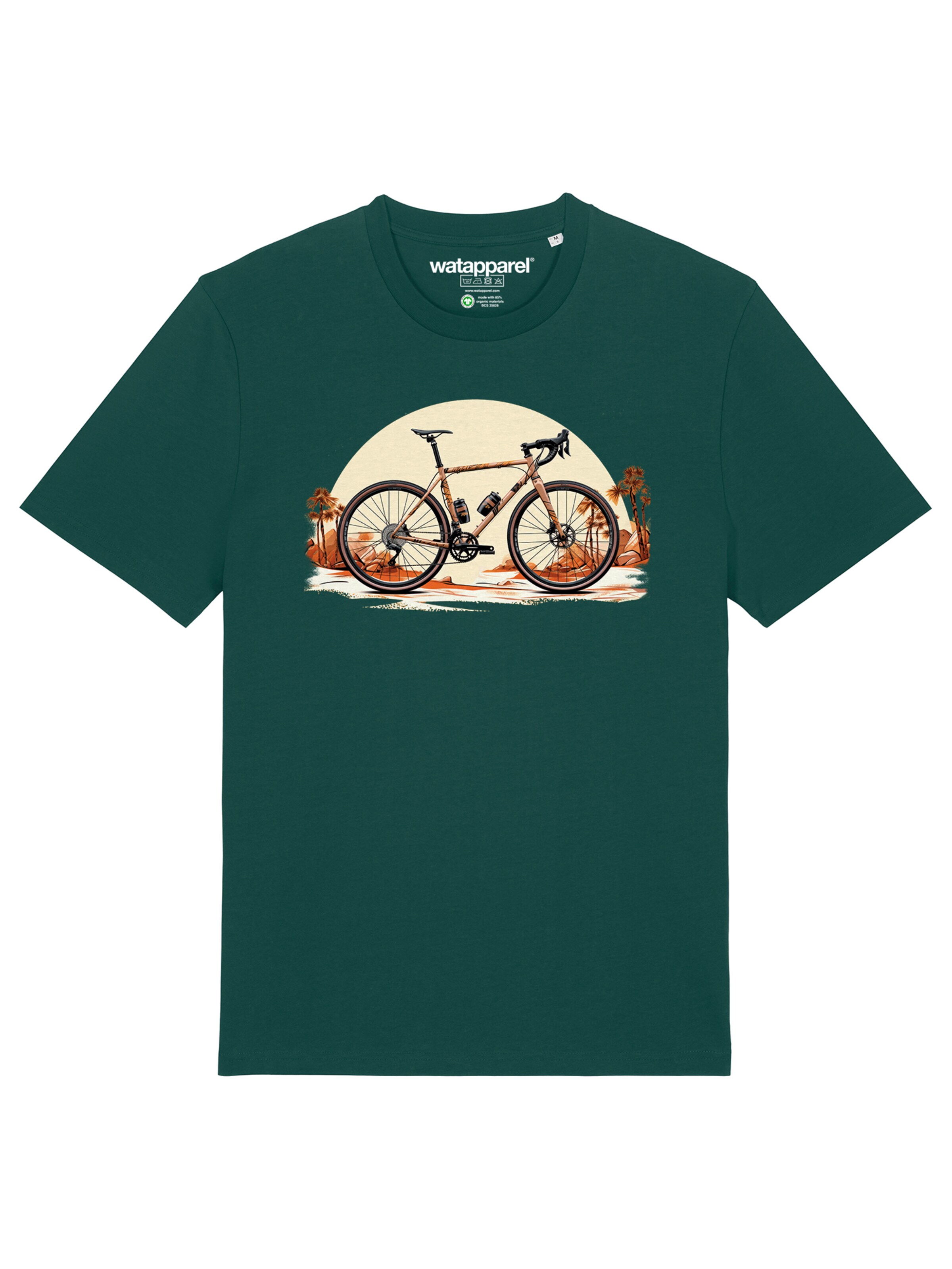 Watapparel Shirt 'Gravelbike' in Groen: voorkant