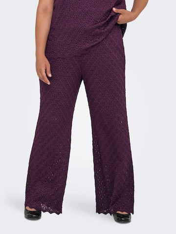 ONLY Carmakoma Wide Leg Hose 'CARAubrey' in Lila: Vorderseite