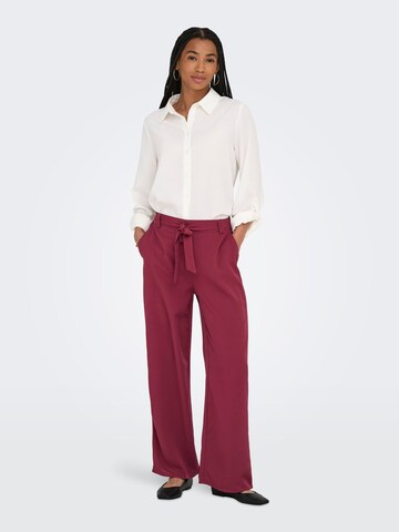 ONLY Wide leg Trousers 'ONLNova' in Red