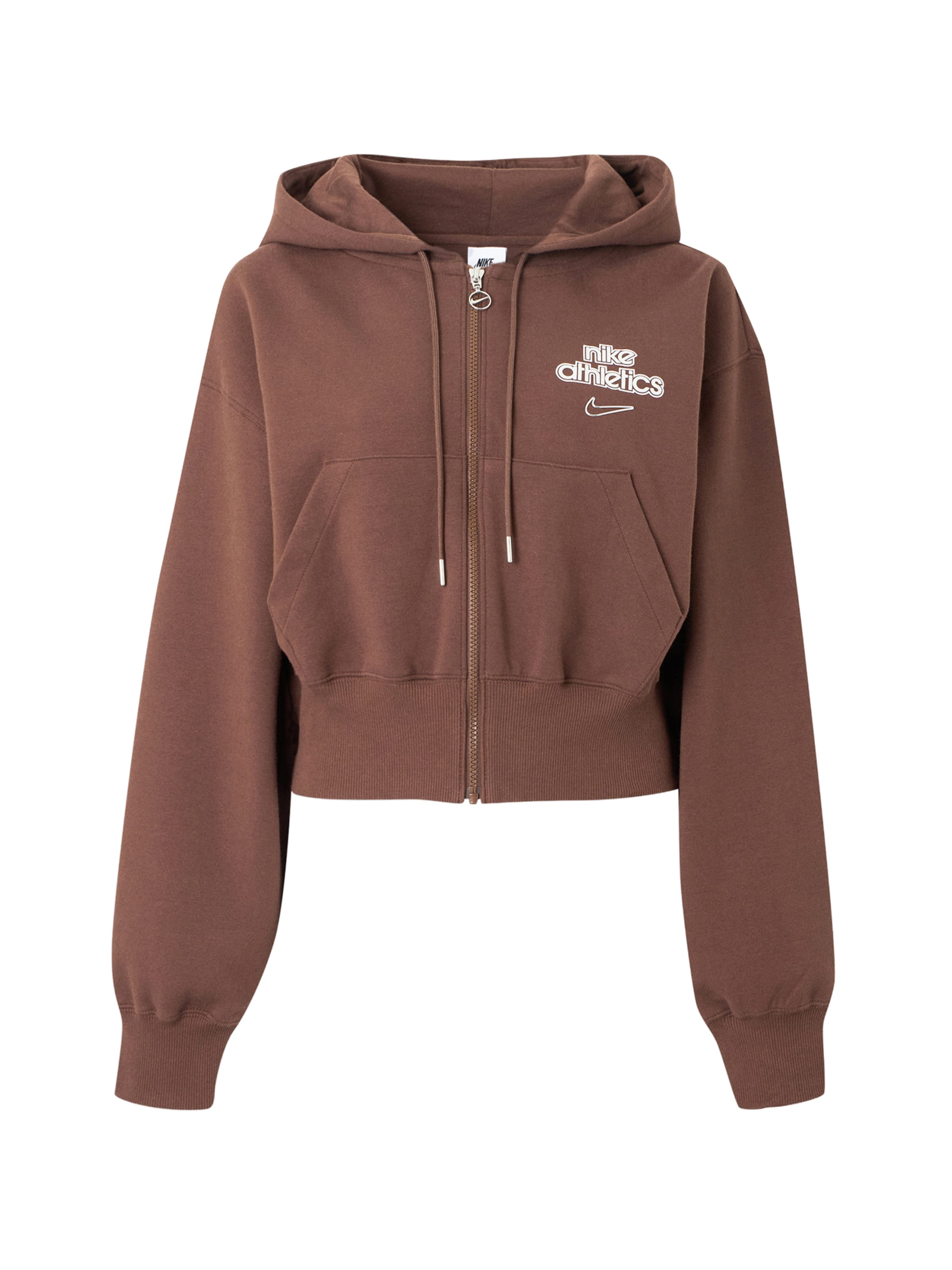 Veste de survêtement 'PHNX FLC' Nike Sportswear en marron : devant