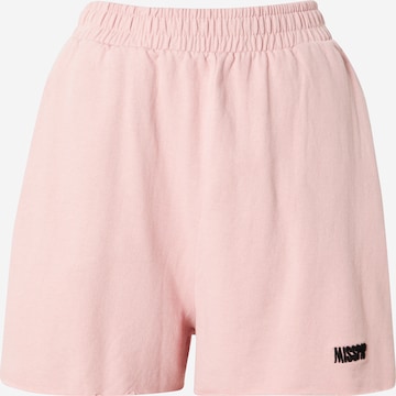 Misspap Regular Trousers in Pink: front
