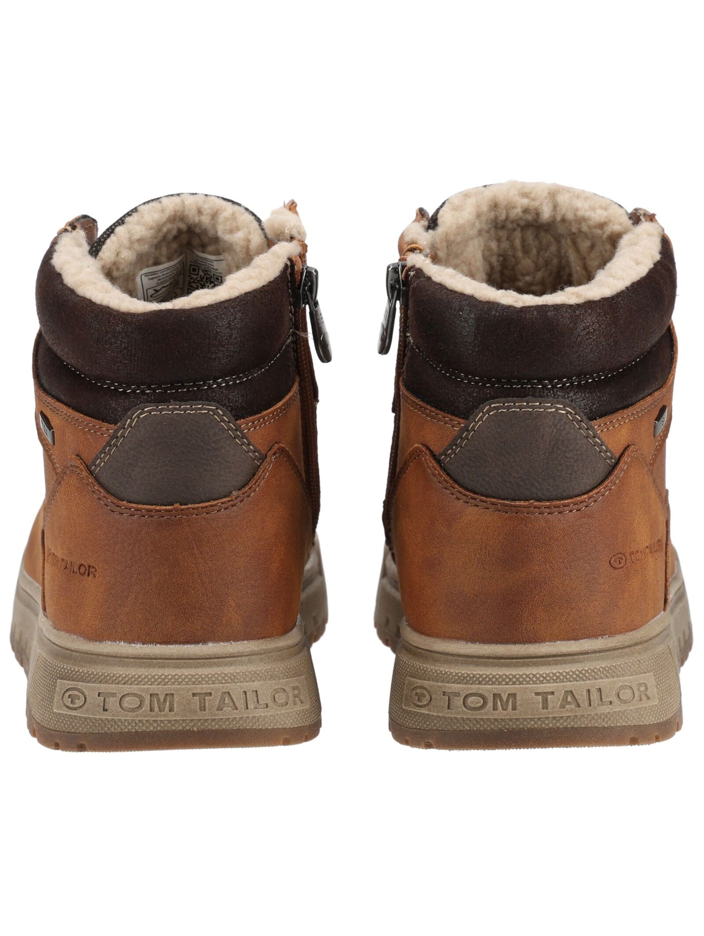 TOM TAILOR Lace-Up Boots in Brown