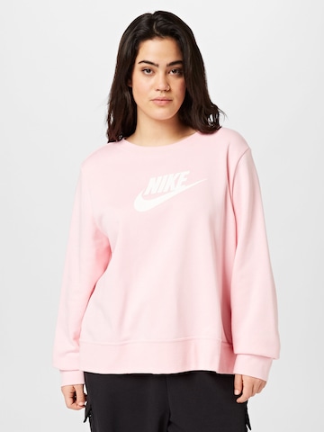 Sweat de sport Nike Sportswear en rose : devant