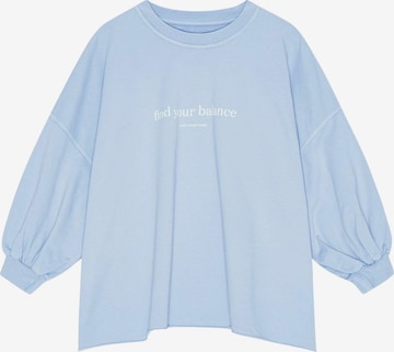 moshi moshi mind Collegepaita 'Mantra' värissä sininen: etupuoli