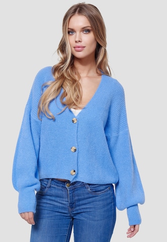 Decay Knit Cardigan in Blue: front