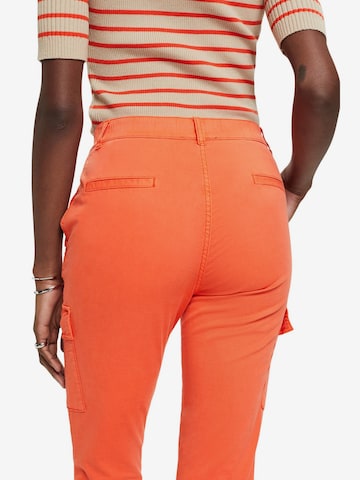 Coupe slim Pantalon cargo ESPRIT en orange