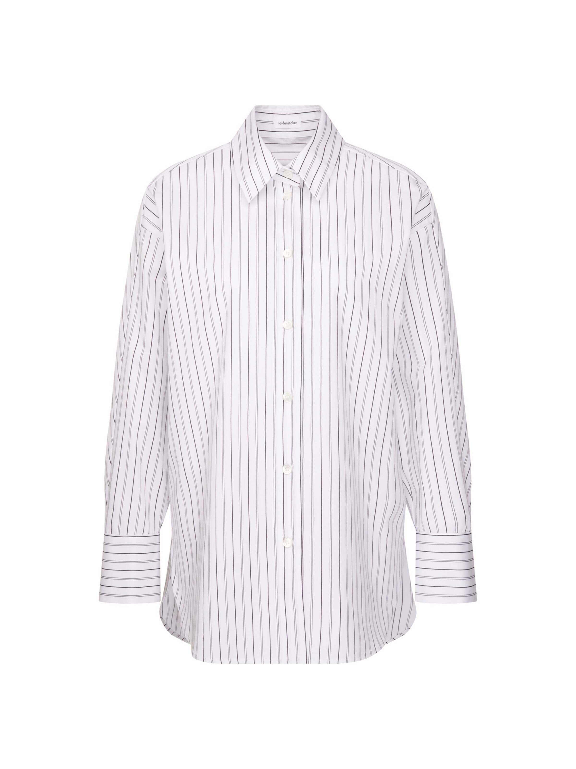 SEIDENSTICKER Bluse in nachtblau / weiß, Produktansicht