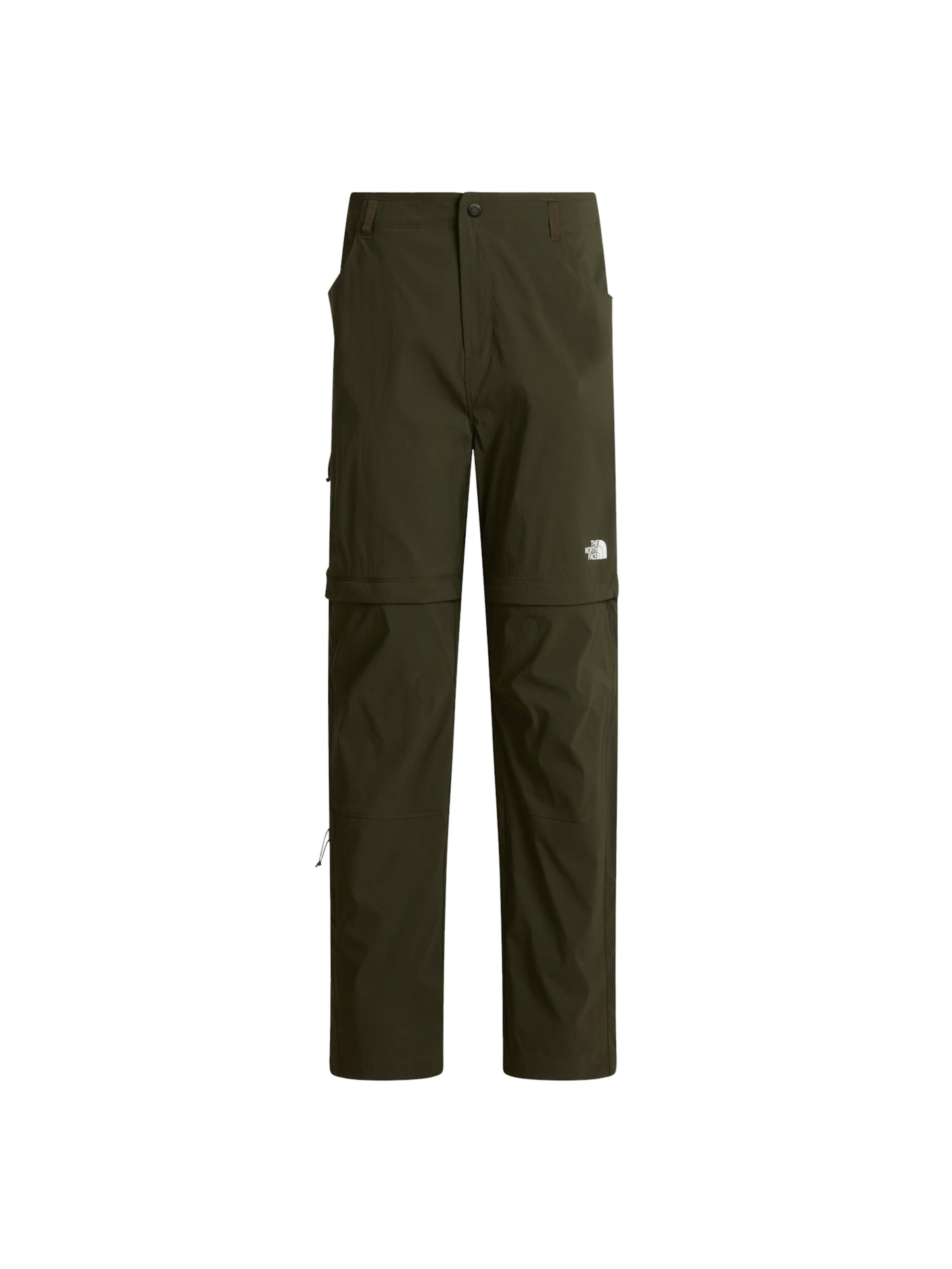 Regular Pantaloni 'W EXPLORATION REG STRAIGHT CONVERTIBLE P' de la THE NORTH FACE pe verde: față