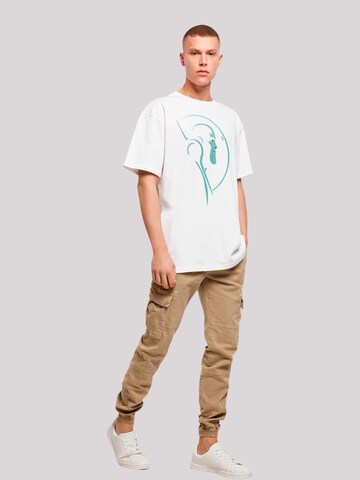 T-Shirt 'Buzz Lightyear Space Helmet Stare' F4NT4STIC en blanc
