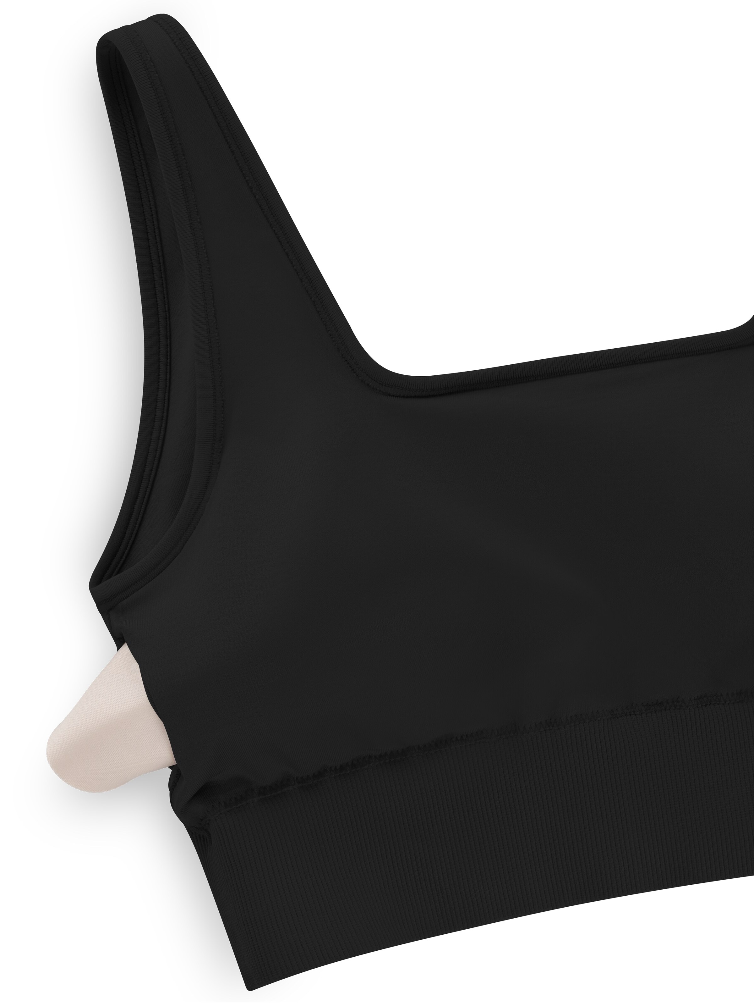 Circle Five Bustier Sport bh 'Sport-BH Damen | Medium Support mit herausnehmbaren Cups | Fitness, Gym & Yoga BH' in Zwart