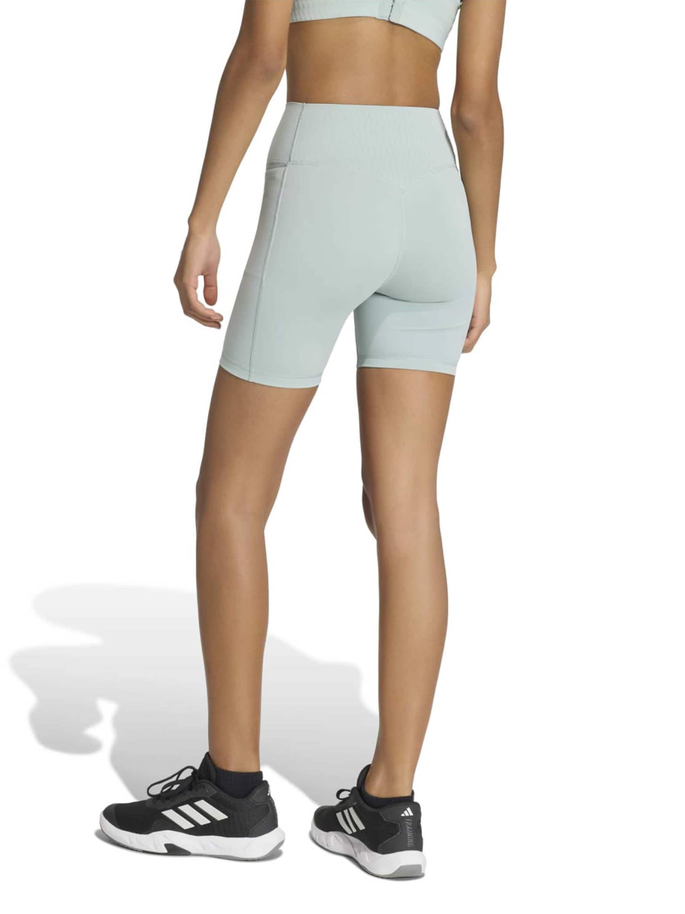 ADIDAS PERFORMANCE Skinny Fit Спортен панталон 'OPT PWR' в зелено